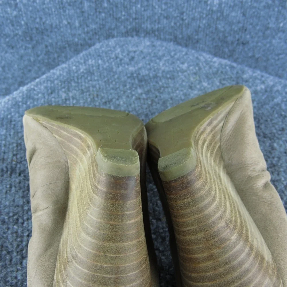 Jessica Simpson Noah‎ Women Peep Toe Heel Shoes Brown Leather Size 6.5 Medium